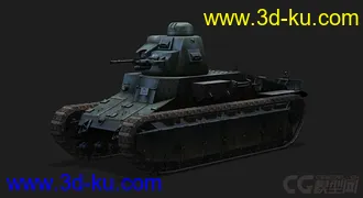 3D打印模型法国_D1轻型坦克的图片