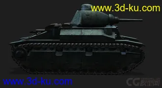 3D打印模型法国_D2中型坦克的图片