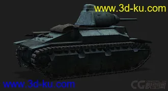 3D打印模型法国_D2中型坦克的图片
