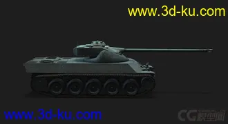 3D打印模型法国_Lorraine40t洛林40T坦克的图片