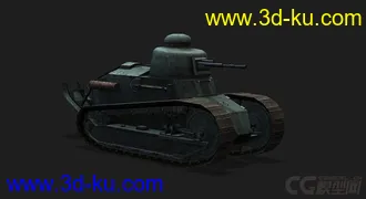 3D打印模型法国_RenaultFT雷诺FT-17轻型坦克的图片