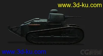 3D打印模型法国_RenaultFT雷诺FT-17轻型坦克的图片