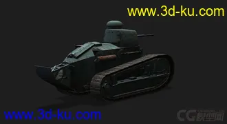 3D打印模型法国_RenaultFT雷诺FT-17轻型坦克的图片
