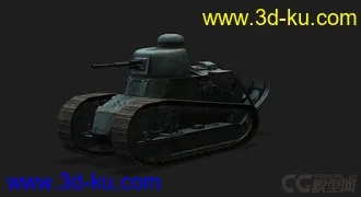 3D打印模型法国_RenaultFT雷诺FT-17轻型坦克的图片