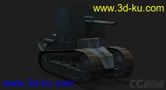 3D打印模型法国RenaultFT_AC雷诺FT-17轻型坦克的图片