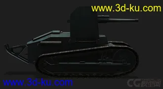 3D打印模型法国RenaultFT_AC雷诺FT-17轻型坦克的图片