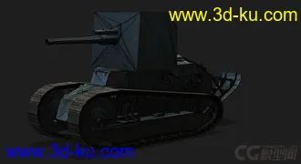 3D打印模型法国RenaultFT_AC雷诺FT-17轻型坦克的图片