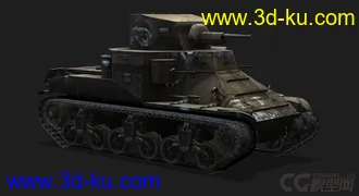 3D打印模型美国_M2中型坦克_med的图片