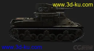 3D打印模型美国_M2中型坦克_med的图片