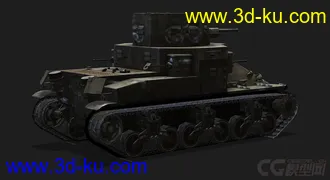 3D打印模型美国_M2中型坦克_med的图片