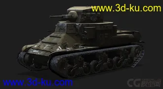 3D打印模型美国_M2中型坦克_med的图片