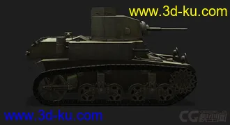 3D打印模型美国_M3_Stuart_LL轻型坦克的图片