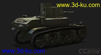 3D打印模型美国_M3_Stuart_LL轻型坦克的图片