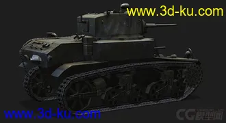 3D打印模型美国_M3Stuart轻型坦克的图片