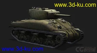 3D打印模型美国_M4“谢尔曼”中型坦克的图片