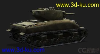 3D打印模型美国_M4“谢尔曼”中型坦克的图片