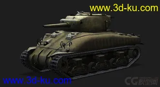 3D打印模型美国_M4“谢尔曼”中型坦克的图片