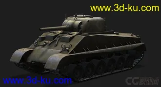 3D打印模型美国_M4A2E4轻型坦克的图片
