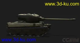 3D打印模型美国_M6A2E1重型坦克的图片