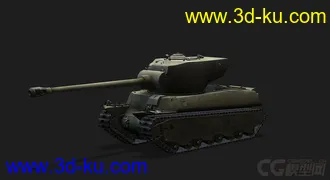 3D打印模型美国_M6A2E1重型坦克的图片