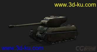 3D打印模型美国_M6A2E1重型坦克的图片