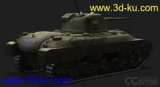 3D打印模型美国_M7中型坦克的图片