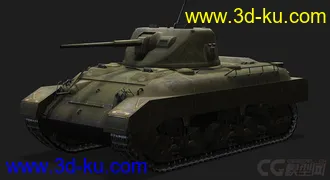 3D打印模型美国_M7中型坦克的图片