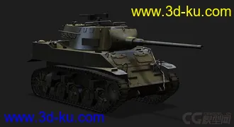3D打印模型美国_M8A1型坦克歼击车的图片