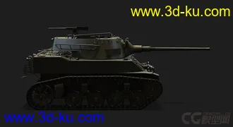 3D打印模型美国_M8A1型坦克歼击车的图片