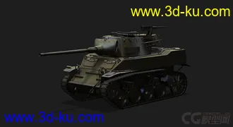 3D打印模型美国_M8A1型坦克歼击车的图片