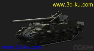 3D打印模型美国_M12自行火炮的图片