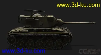 3D打印模型美国_M24“霞飞”轻型坦克的图片