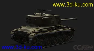 3D打印模型美国_M24“霞飞”轻型坦克的图片