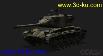 3D打印模型美国_M24“霞飞”轻型坦克的图片