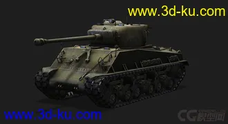 3D打印模型美国_M4谢尔曼中型坦克的图片