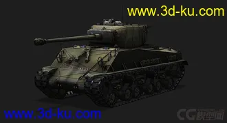 3D打印模型美国_M4谢尔曼中型坦克的图片