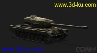 3D打印模型美国_T 34 重型坦克_hvy的图片