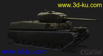 3D打印模型美国_T1HVY重型坦克的图片