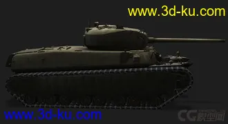 3D打印模型美国_T1HVY重型坦克的图片