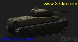 3D打印模型美国_T1HVY重型坦克的图片