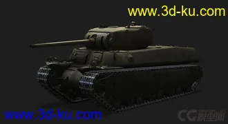 3D打印模型美国_T1HVY重型坦克的图片