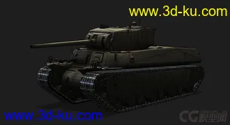 3D打印模型美国_T1HVY重型坦克的图片