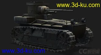 3D打印模型美国_T1重型坦克的图片