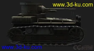 3D打印模型美国_T1重型坦克的图片