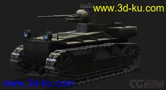 3D打印模型美国_T1重型坦克的图片