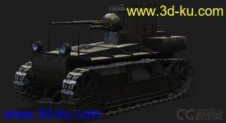 3D打印模型美国_T1重型坦克的图片