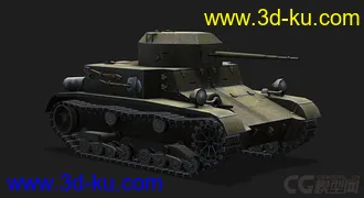 3D打印模型美国_T2中型坦克的图片