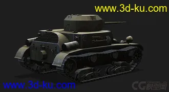 3D打印模型美国_T2中型坦克的图片