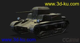 3D打印模型美国_T2中型坦克的图片