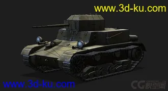 3D打印模型美国_T2中型坦克的图片